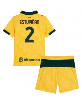 Billige Fotballdrakt AC Milan Pervis Estupinan #2 Replika Tredjedraktsett Barn 2025-26 Kortermet (med bukser)